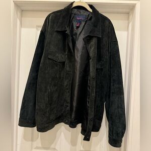 Denim & Co. black suede jacket